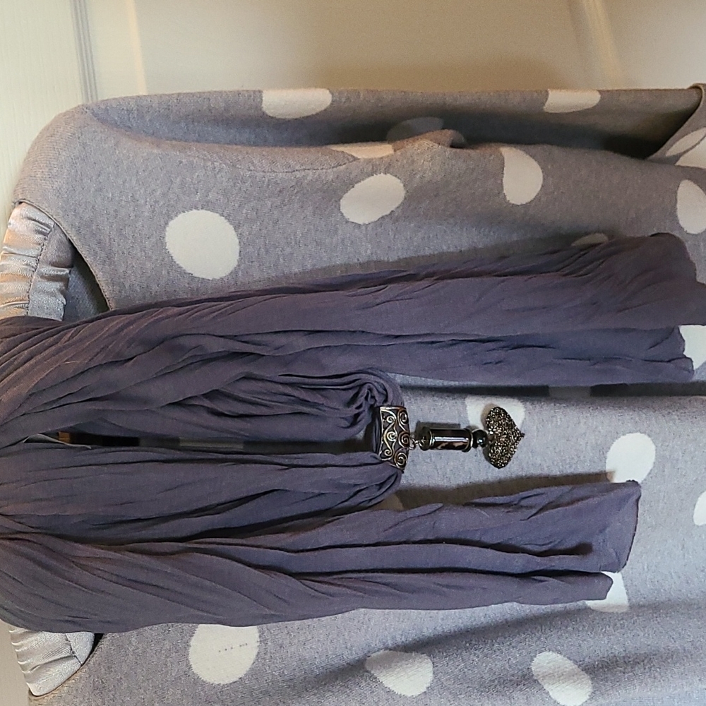 Scarf with heart charm